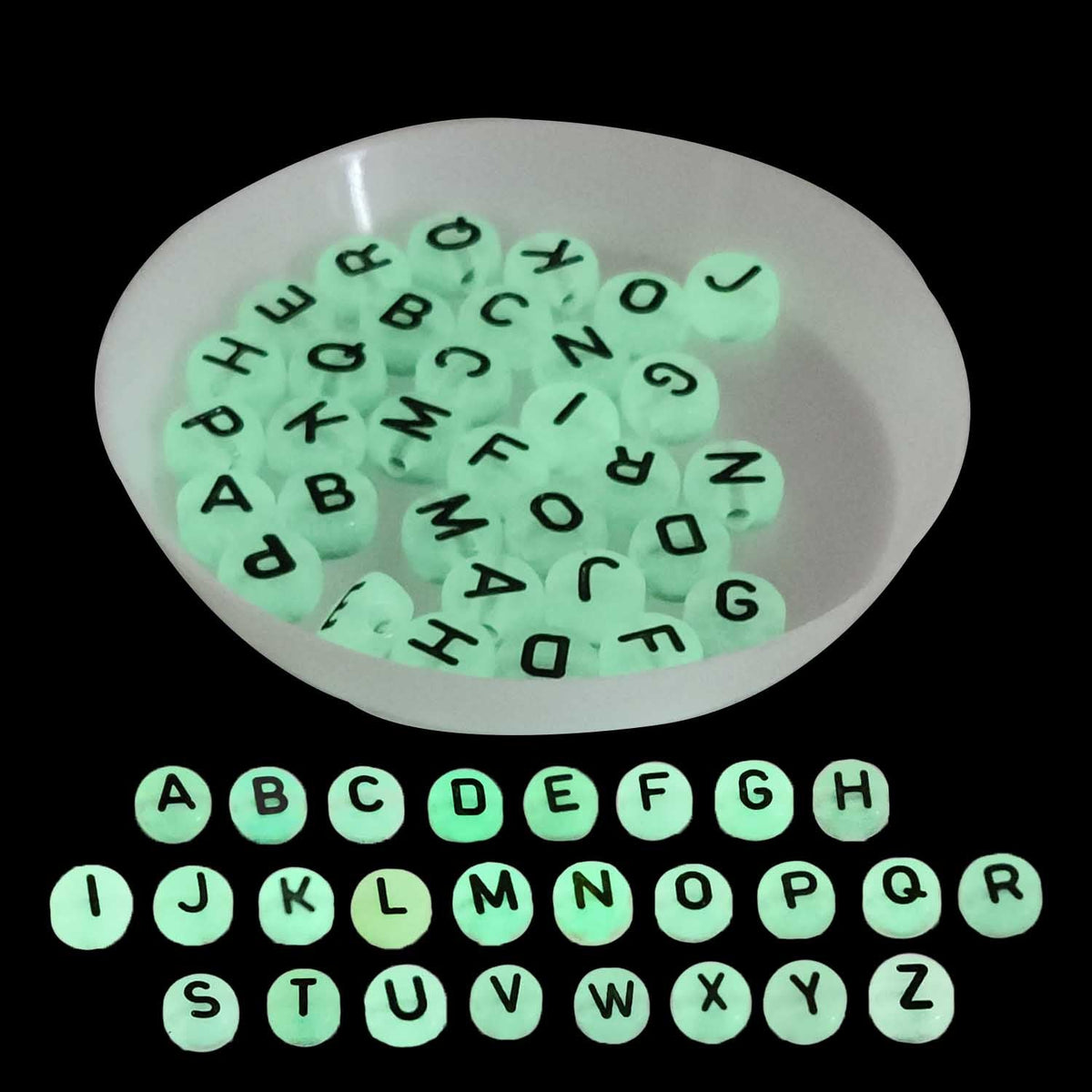 Yinkin 1500 Pieces Round Acrylic Alphabet Letter India
