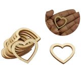 Wooden Rings 30x2.5 MM (10 Pieces) Heart For Sewing Macrame Crochet DIY Crafts Painting Arts Decoration [jefs-embelshcabo-00004-m8]