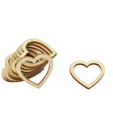 Wooden Rings 30x2.5 MM (10 Pieces) Heart For Sewing Macrame Crochet DIY Crafts Painting Arts Decoration [jefs-embelshcabo-00004-m8]