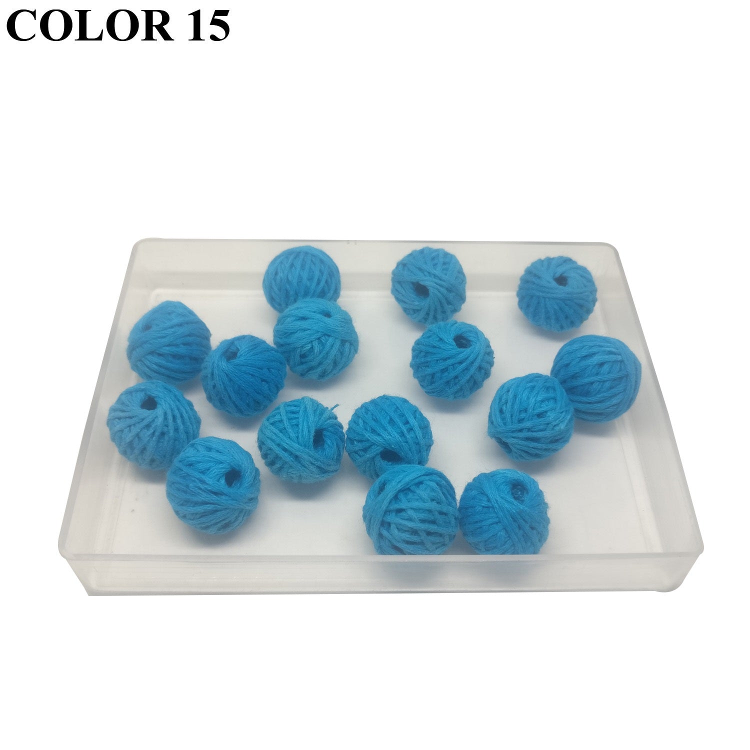 Cotton Thread Beads Balls 16x15 MM For Jewellery Making