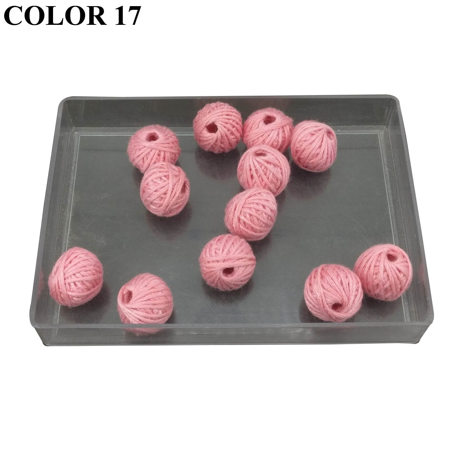 Cotton Thread Beads Balls 16x15 MM For Jewellery Making