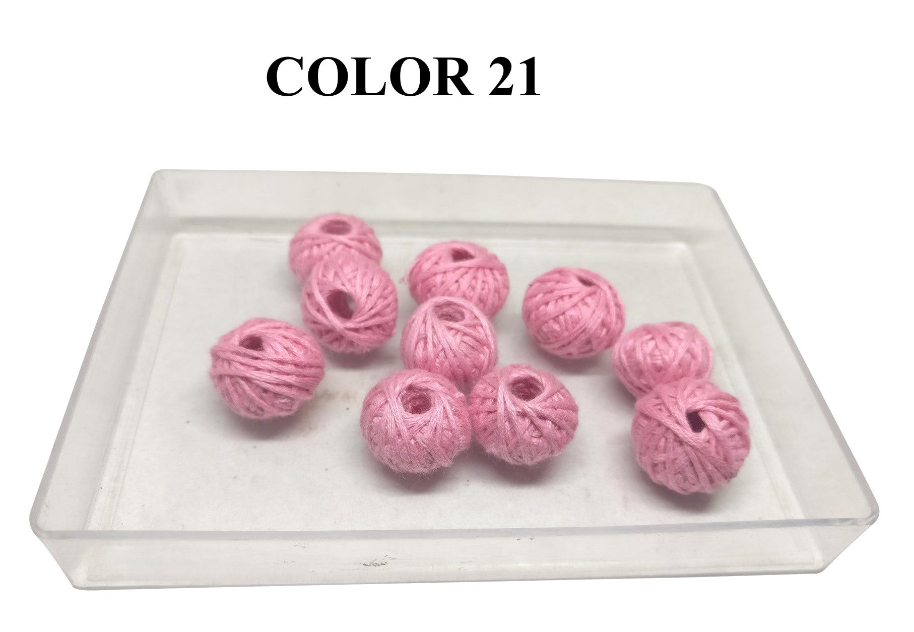 Cotton Thread Beads Balls 16x15 MM For Jewellery Making