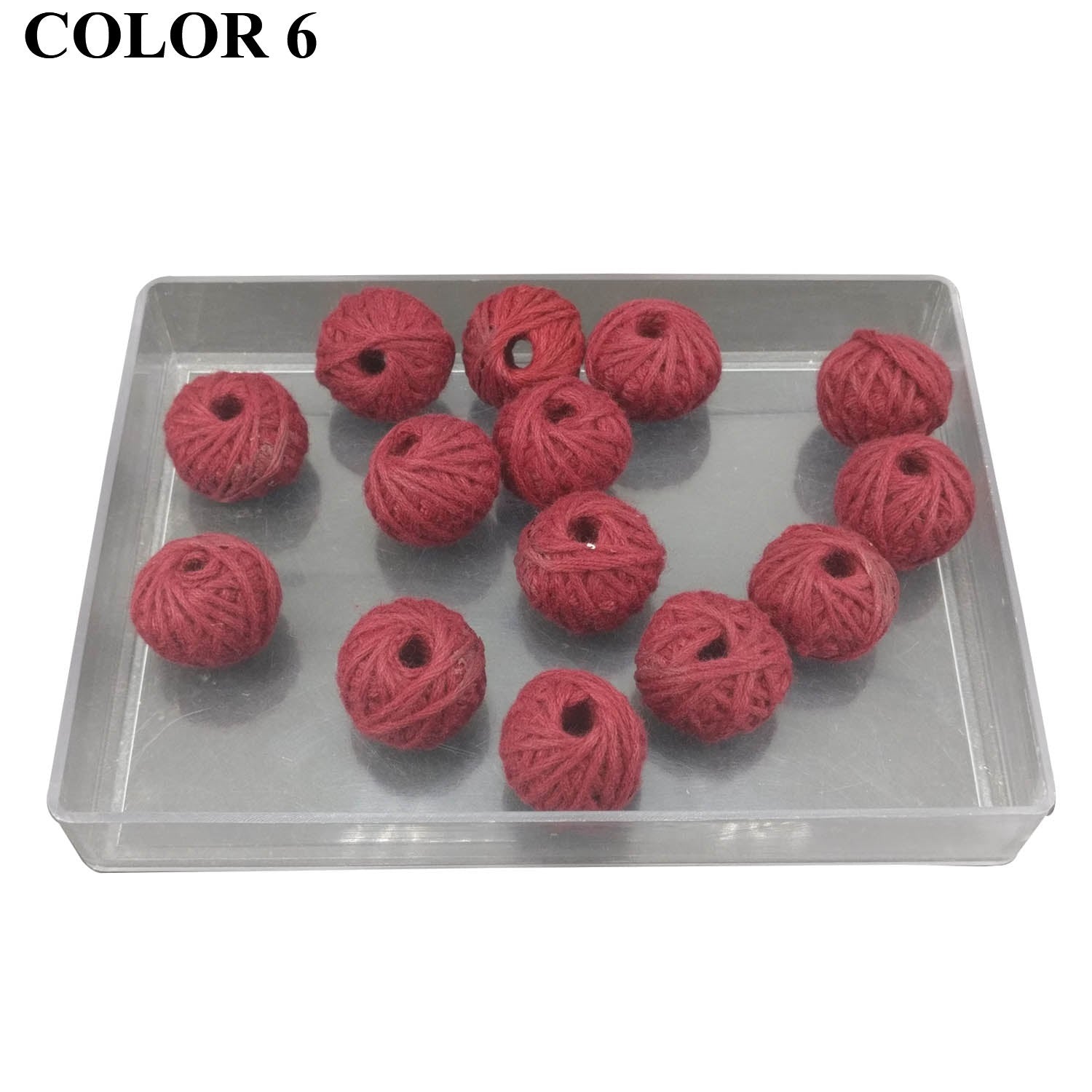 Cotton Thread Beads Balls 16x15 MM For Jewellery Making