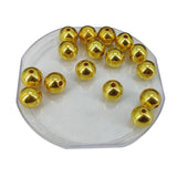 CCB Plastic Beads Golden Color 12mm With Hole 2.5mm (25 Pieces, 25 Grams) For Jewellery Making Embroidery Crafts [ac-bds-00079-12mm]