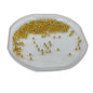 CCB Plastic Beads Golden Color 2mm With Hole 0.6mm (1250 Pieces, 25 Grams) For Jewellery Making Embroidery Crafts [ac-bds-00079-2mm]