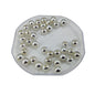 CCB Plastic Beads Silver Color 8mm With Hole 2mm (90 Pieces, 25 Grams) For Jewellery Making Embroidery Crafts [ac-bds-00080-8mm]