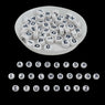 Acrylic Letter Alphabet Beads 7x4 MM White Hole Size 1 MM Flat Round For Jewellery Making DIY Crafts Keychains Decoration [ac-bds-00084]