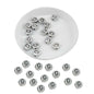 Metallic Acrylic Letter Alphabet Beads 7x3.5 MM Silver Color Hole Size 1 MM Flat Round For Jewellery Making DIY Crafts Keychains Decoration [ac-bds-00085]