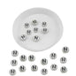 Metallic Acrylic Letter Alphabet Beads 7x3.5 MM Silver Color Hole Size 1 MM Flat Round For Jewellery Making DIY Crafts Keychains Decoration [ac-bds-00085]