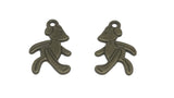 Jewelry Mini Pendant Alloy Craft Charms 28x17x2xmm Cartoon Dog Antique Bronze Color (Pack of 10 pieces) [ac-charm-00001-m86]