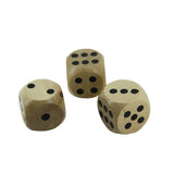 Wooden Dice 24 MM (2 Pieces) Light Brown Color 6-Sided Cube For Playing Board Games Math [ac-gmetoy-00004-m11]