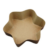 Paper Cup Cake Loaf Baking (Pack of 2) For 100 Grams Serving Tray Mould Liner 5.3x1.2 Inch / 13.5x3 CM Brown Star [ac-homektchn-00001-m7]