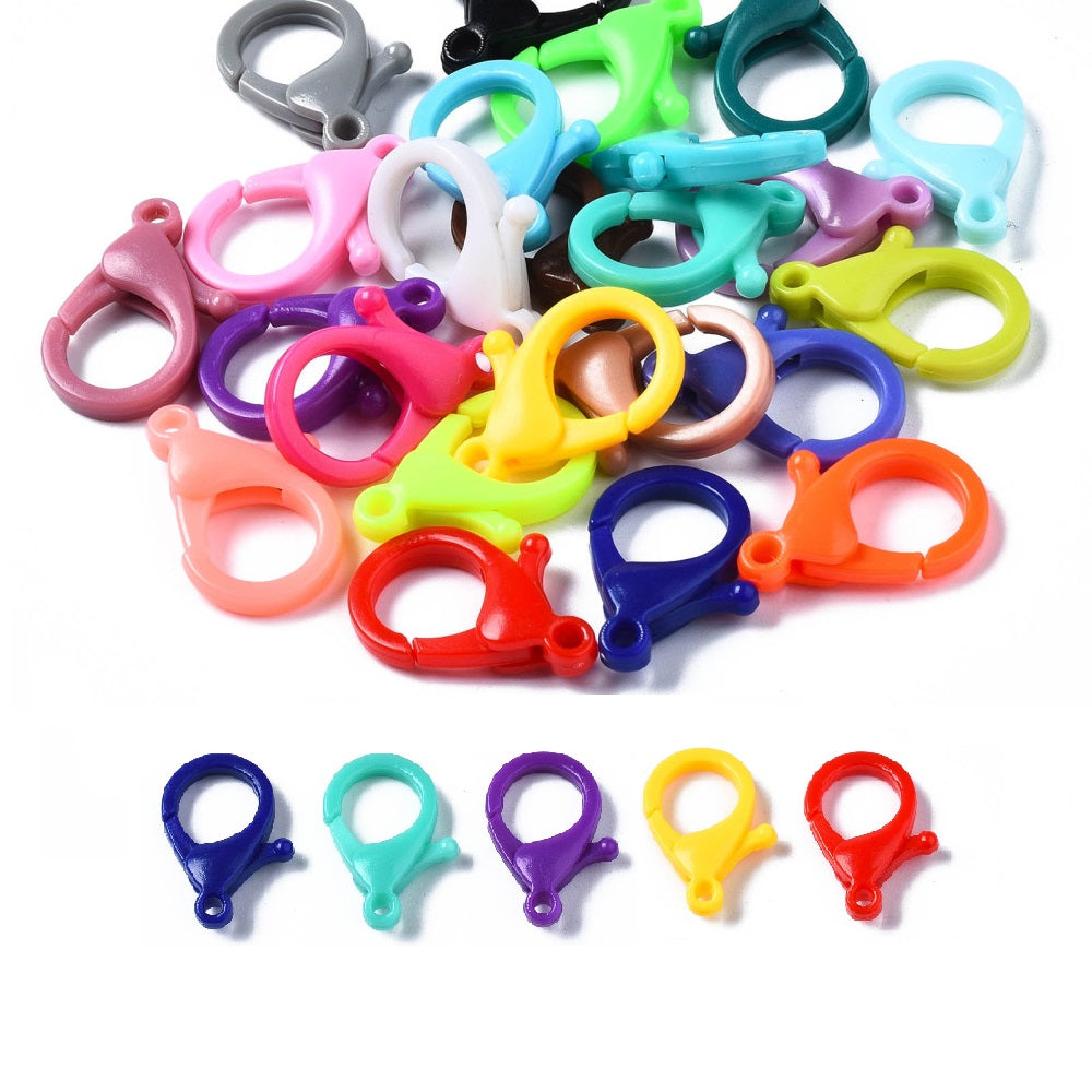 Buy Plastic Lobster Claw Clasps For Jewellery Making 25x18x6 MM online ...