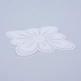 Embroidery Canvas Mesh Plastic Sheets 4.5x4.5 Inch (1 Piece) Hole 4x4mm Flower White For Cross Stitching DIY Knitting Crochet Crafts [ac-sewsupp-00006-m10]