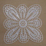 Embroidery Canvas Mesh Plastic Sheets 4.5x4.5 Inch (1 Piece) Hole 4x4mm Flower White For Cross Stitching DIY Knitting Crochet Crafts [ac-sewsupp-00006-m10]