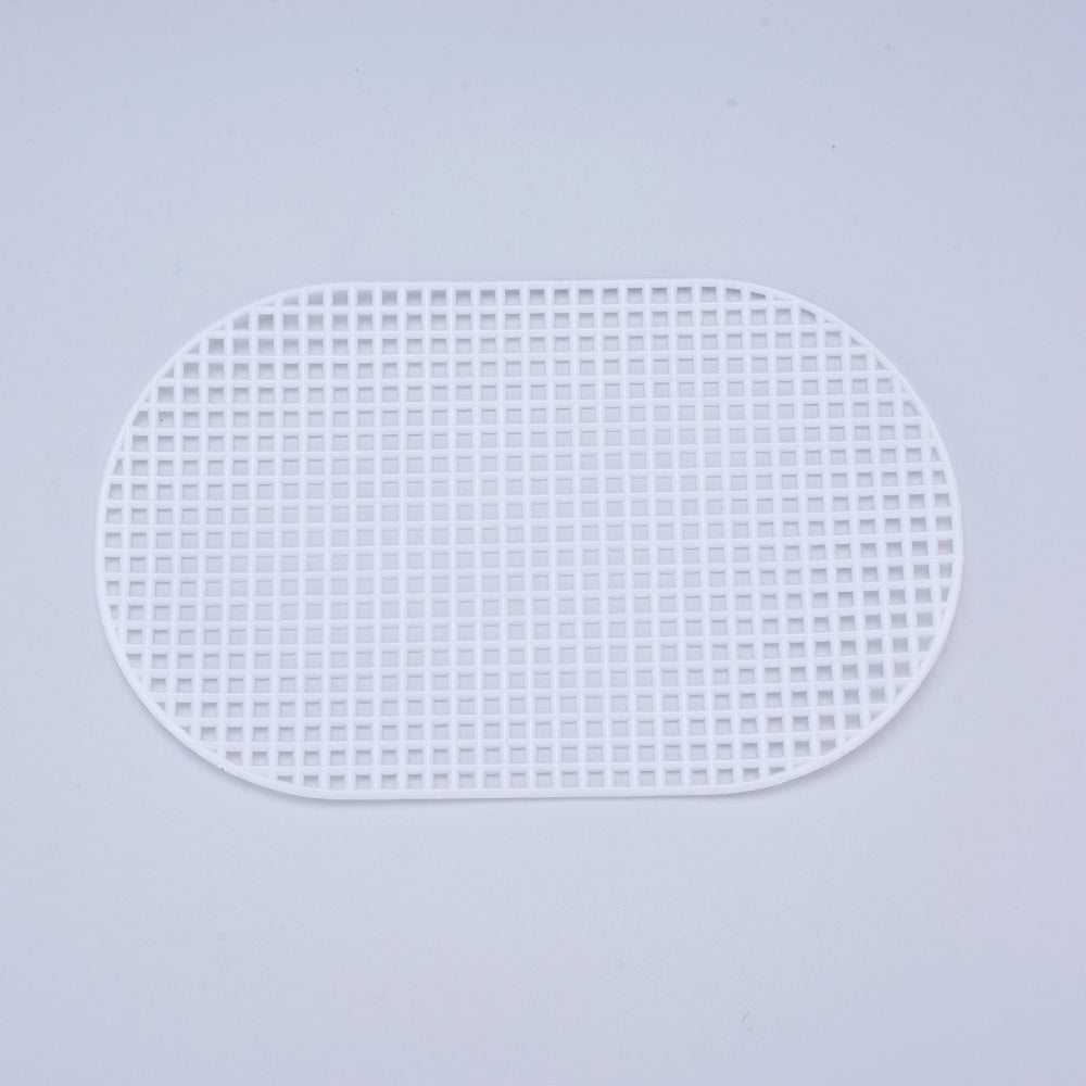 Embroidery Canvas Mesh Plastic Sheets 8x5 Inch (1 Piece) Hole 4x4mm Oval White For Cross Stitching DIY Sewing Knitting Crochet Crafts [ac-sewsupp-00006-m11]