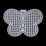 Embroidery Canvas Mesh Plastic Sheets 2x3 Inch (1 Piece) Butterfly White For Cross Stitching DIY Sewing Knitting Crochet Crafts [ac-sewsupp-00006-m17]