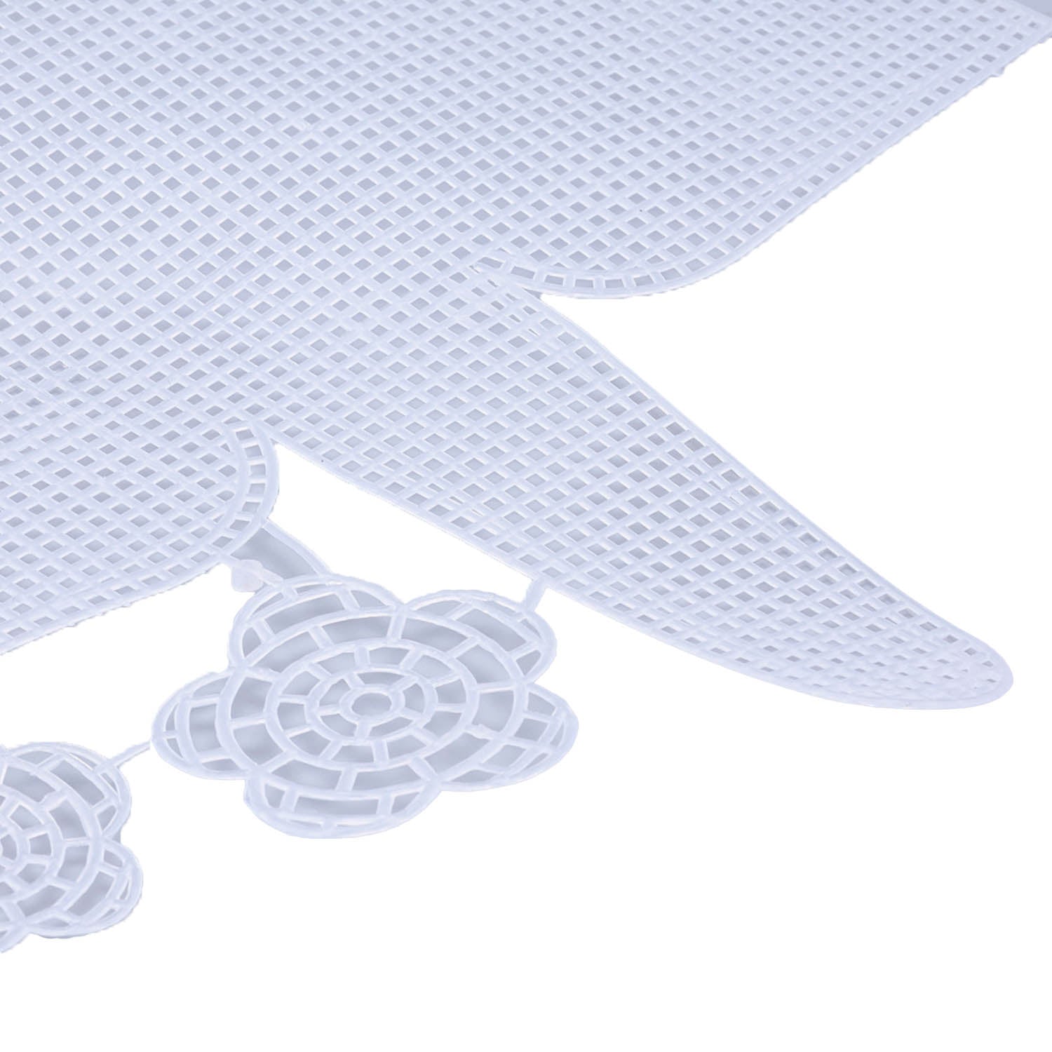 Embroidery Canvas Mesh Plastic Sheets 13x13 Inch (1 Piece) Hole 4x4mm Rectangle White For Cross Stitching DIY Knitting Crochet Crafts [ac-sewsupp-00006-m3]