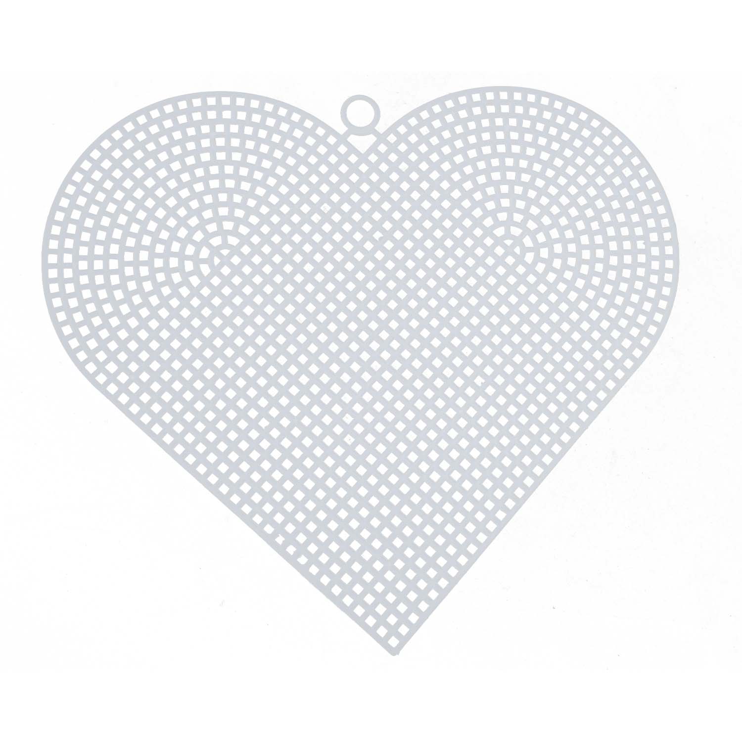 Embroidery Canvas Mesh Plastic Sheets 6x6.5 Inch (1 Piece) Hole 4x4mm Heart White For Cross Stitching DIY Knitting Crochet Crafts [ac-sewsupp-00006-m9]