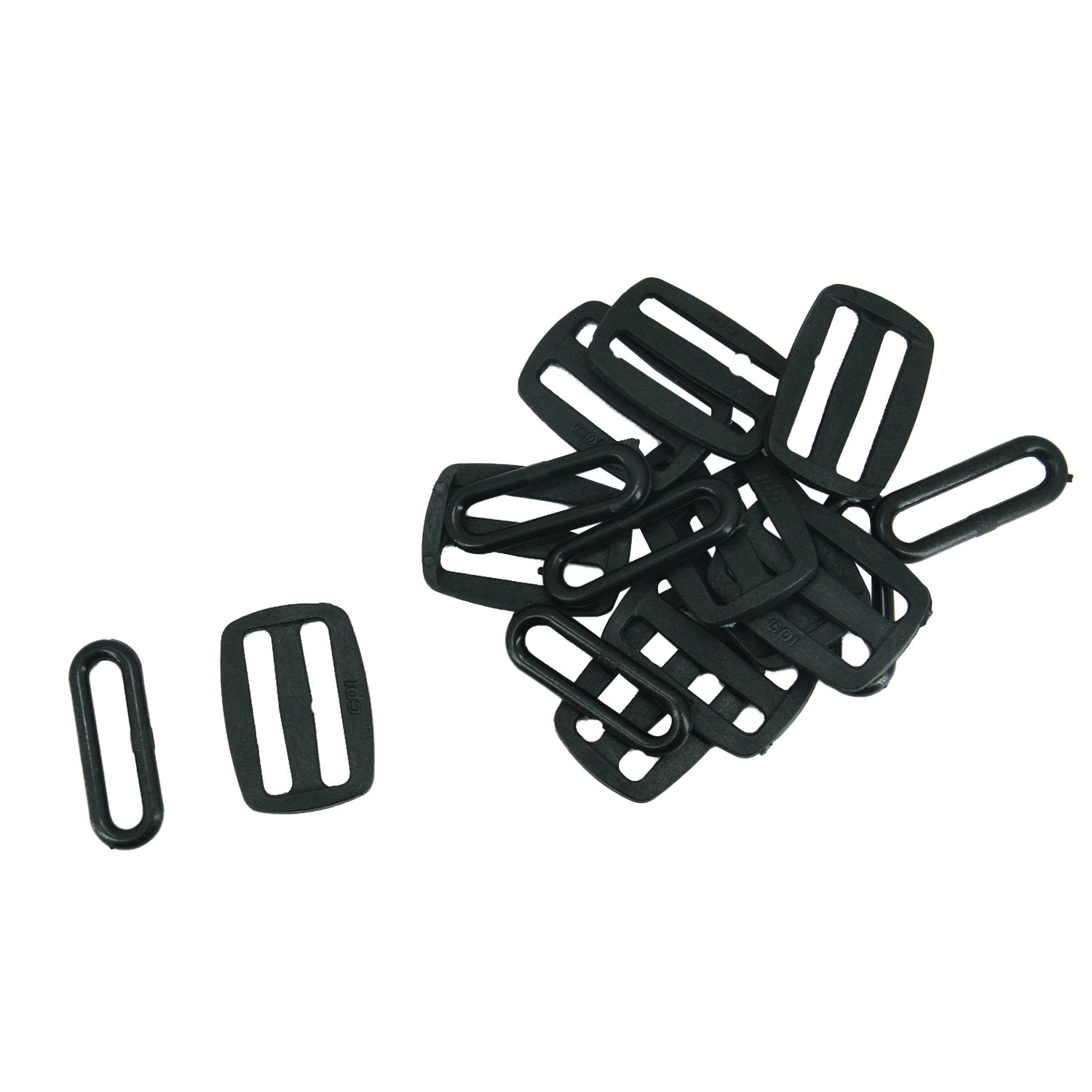 Plastic Tri Glide Slider Lock For 1.25 Inch Strap (10 Sets) Black Bag Making Replacement Clips Parts [ac-sewsupp-00007-m5]