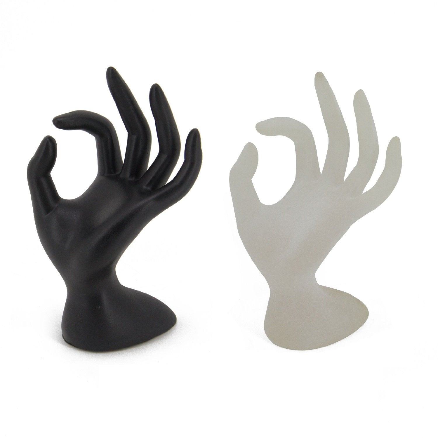 Plaster Of Paris Plastic Finger Ring Bracelet Display Stand Mannequin 17x11cm Hand [jefs-dispcrdtool-00195]