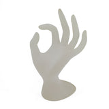 Plaster Of Paris Plastic Finger Ring Bracelet Display Stand Mannequin 17x11cm Hand [jefs-dispcrdtool-00195]