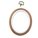 Acrylic Plastic Embroidery Hoop Ring Frame (1 Piece) 3x4 Inch Oval For Fabric Cross Stitching Art Sewing Painting Tool [jefs-dispcrdtool-00224-m3]