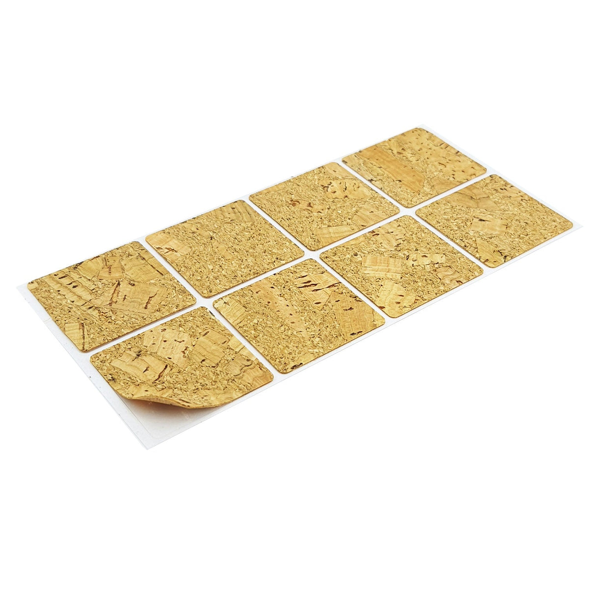 Self Adhesive Cork Stickers 3 CM Square (8 Pieces) Sheets Labels For DIY Crafts Coaster Utilities Decoration Party [jefs-gnrlcrftsupp-00042-m2]