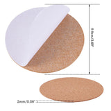 Self Adhesive Cork Stickers 4 Inch Round (2 Pieces) Sheets For DIY Crafts Coaster Utilities Decoration Party [jefs-gnrlcrftsupp-00042-m5]