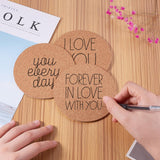 Self Adhesive Cork Stickers 4 Inch Round (2 Pieces) Sheets For DIY Crafts Coaster Utilities Decoration Party [jefs-gnrlcrftsupp-00042-m5]