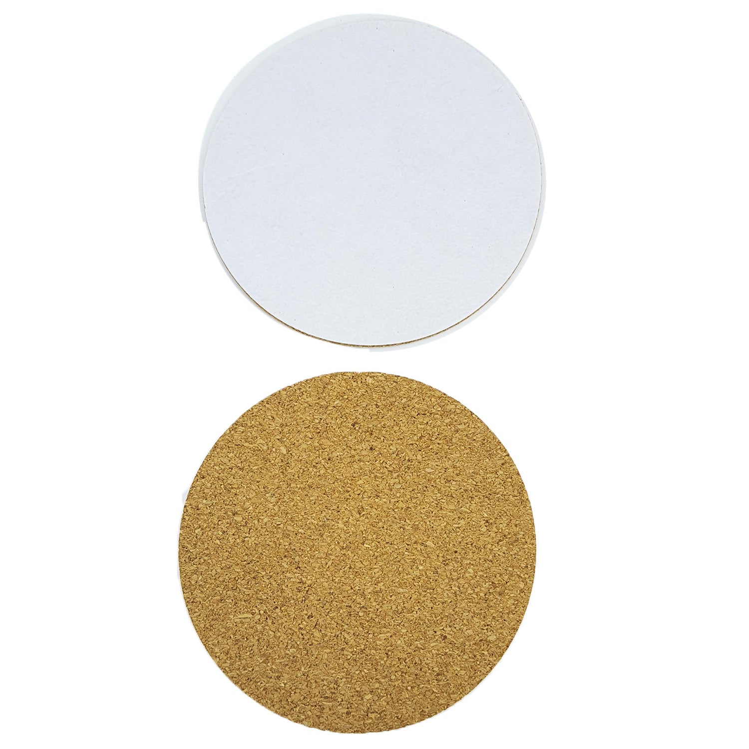 Self Adhesive Cork Stickers 4 Inch Round (2 Pieces) Sheets For DIY Crafts Coaster Utilities Decoration Party [jefs-gnrlcrftsupp-00042-m5]