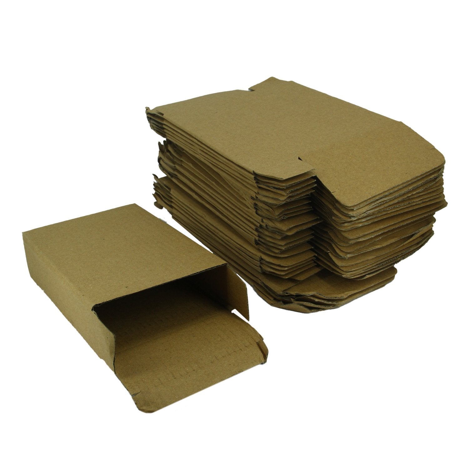 Corrugated Packing Tuck In Multipurpose Box (Pack of 10 Pieces) Brown Rectangle 4.5x2.5x7.5 Inch For Packaging & Shipping Jewellery Crafts [jefs-pack-boxnsupp-00003-m22]