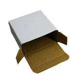 Corrugated Tuck In Small Box 3.5x1.5x3.5 Inch (Pack of 10) White Rectangle For Multipurpose Packaging