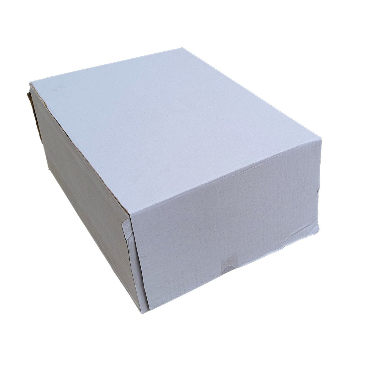 Corrugated Durable Packing Overlap Slot Multipurpose Box (Pack of 5 Pieces) White Rectangle 10x6x14 Inch For Packaging & Shipping [jefs-pack-boxnsupp-00003-m26]