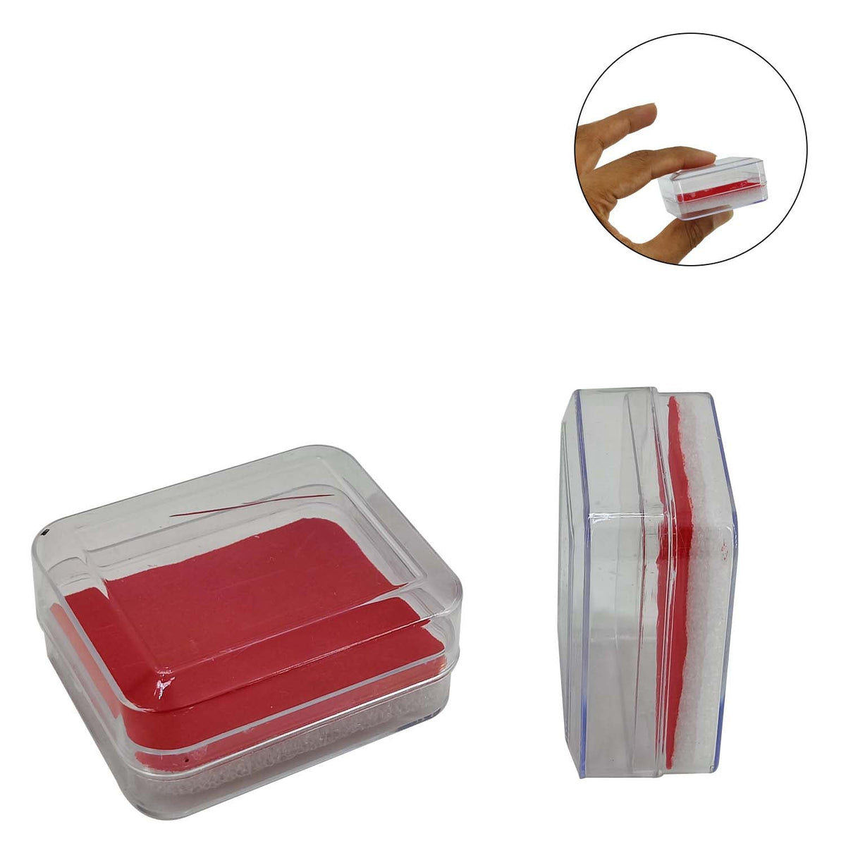 Plastic Earring Stud Box 5x4.2x2.4 CM (12 Pieces) Transparent Color Rectangle [jefs-pack-boxnsupp-00074-m5]