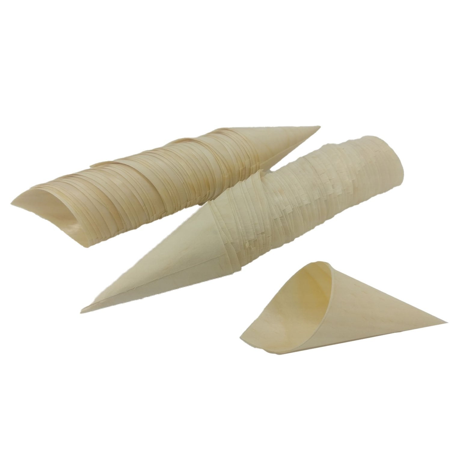 Eco Friendly Small Bamboo Cones (Pack of 10) 7 to 8 CM Long For Food Samples Catering Display Icecream Nuts Pan Beeda Dry Fruits, For Occasions Events Gathering Restaurants [jefs-pack-boxnsupp-00148-m1]