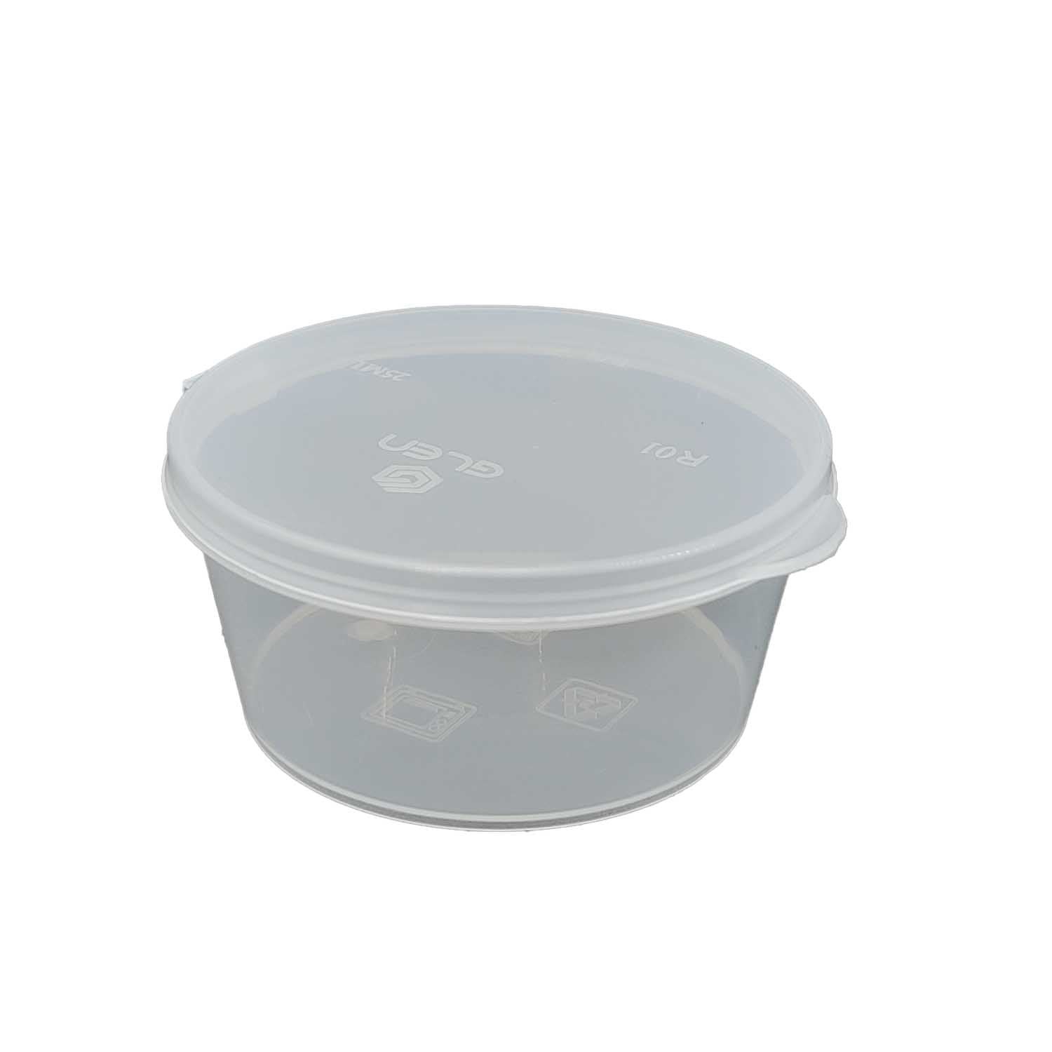 Small Polypropylene Plastic Containers With Spoon (Set of 10, Capacity 25 ML) 5x4.5x2.5 CM Leak Proof With Lid For Ketchup Sauce Jam Cream Sampling [jefs-pack-boxnsupp-00153-combo3]