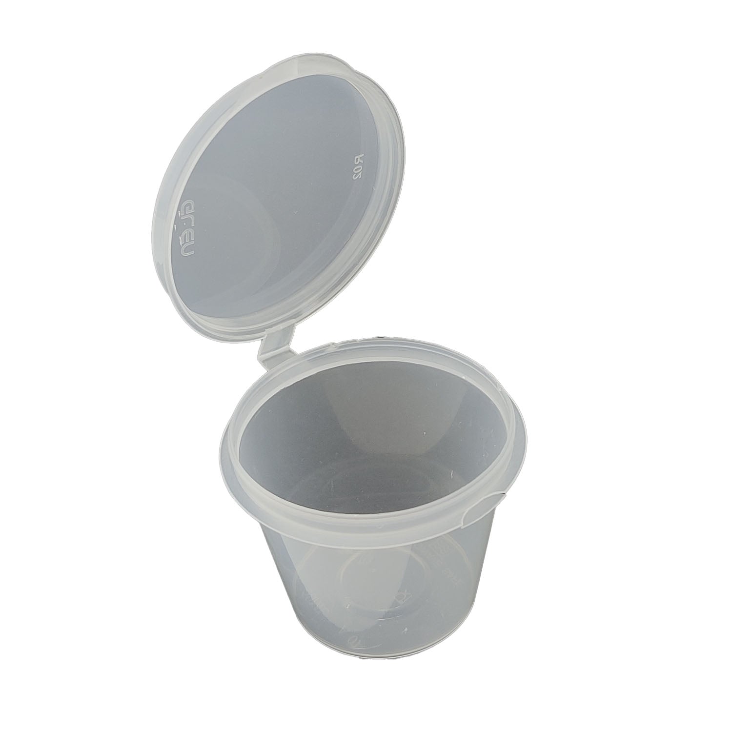 Small Polypropylene Plastic Containers With Spoon (Set of 10, Capacity 50 ML) 6x5x4 CM Leak Proof With Lid For Ketchup Sauce Jam Cream [jefs-pack-boxnsupp-00153-combo4]