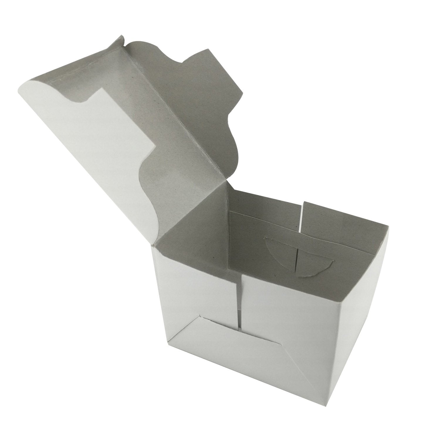 Cake Pastry Packing Paper Boxes (5 Pieces) 1 Cake Capacity 10x7.5x7.5 CM (4x3x3 Inch) White [jefs-pack-boxnsupp-00155-m1]