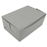 Cake Pastry Packing Paper Boxes (5 Pieces) 6 Cakes Capacity 18x13x9 CM (7x5x3.5 Inch) White [jefs-pack-boxnsupp-00155-m4]