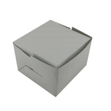 Cake Pastry Packing Paper Boxes (5 Pieces) 2 Cakes Capacity 10x10x7.5 CM (4x4x3 Inch) White [jefs-pack-boxnsupp-00155-m2]