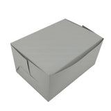 Cake Pastry Packing Paper Boxes (5 Pieces) 4 Cakes Capacity 13x13x9 CM (5x5x3.5 Inch) White [jefs-pack-boxnsupp-00155-m3]