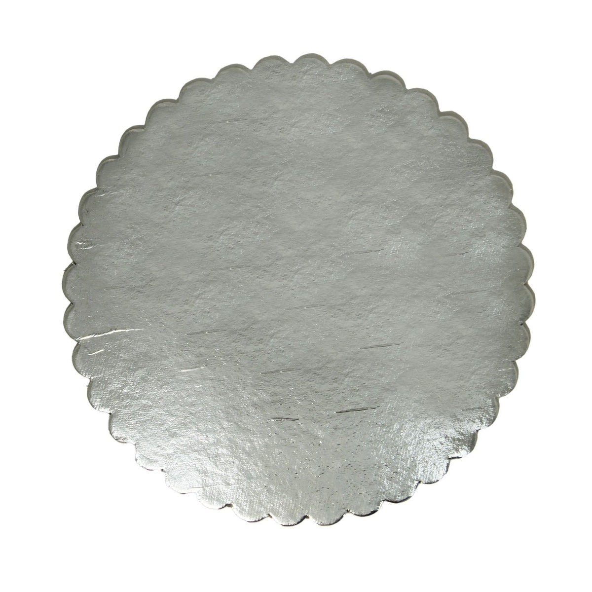 Cake Board Stand Bases (5 Pieces) For 1 KG Cakes Round Flower 8 Inch Silver [jefs-pack-boxnsupp-00157-m18]