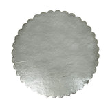 Cake Board Stand Bases (5 Pieces) For 1 KG Cakes Round Flower 8 Inch Silver [jefs-pack-boxnsupp-00157-m18]