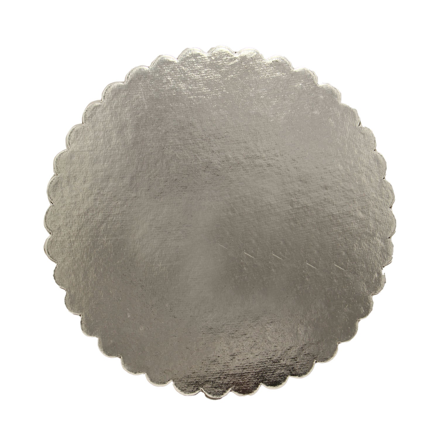 Cake Board Stand Bases (5 Pieces) For 1 KG Cakes Round Flower 8 Inch Silver [jefs-pack-boxnsupp-00157-m18]