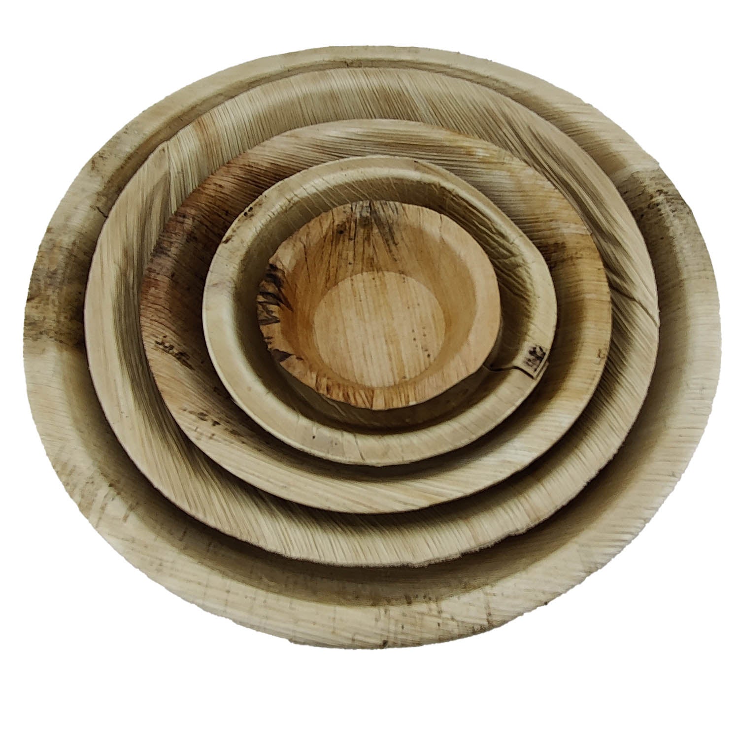 Areca Leaf Plates Round Disposable Eco Friendly Paakku Mattai For Food Serving [jefs-pack-boxnsupp-00168]