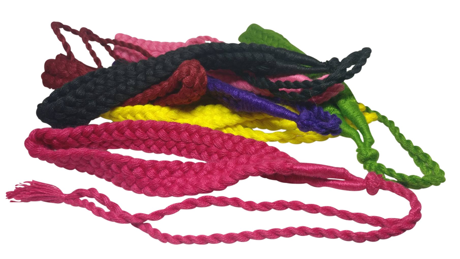 Cotton Dori Adjustable Back Rope Double Braided 2x0.5cm 15inch Cord [jefs-stringlace-00380]