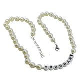 Personalized Name Customized Beaded Chain For Kids Girls With Pearl Plastic Beads [jxq-jwlncknst-00015-m2]